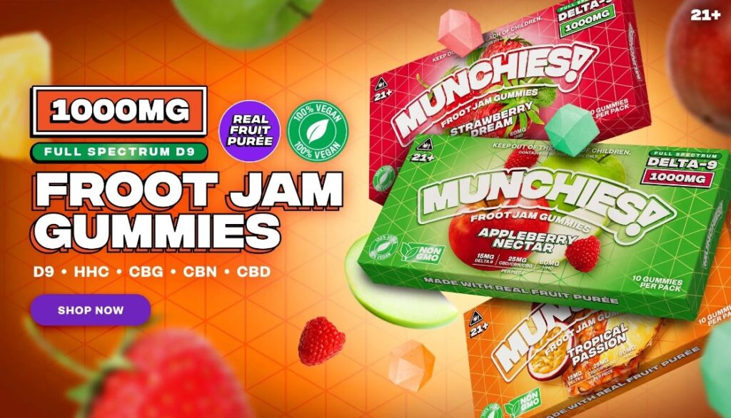 photo of 1000mg froot jam gummies 