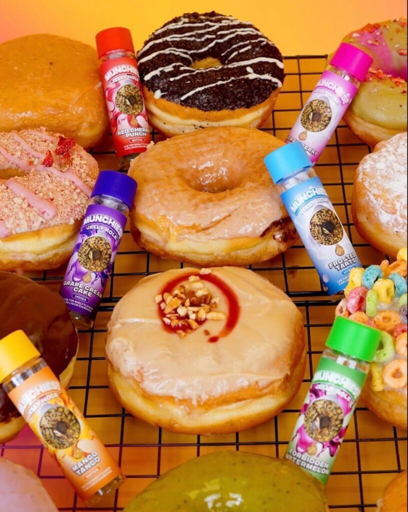 photo of delta munchies thc prerolls mix with donuts