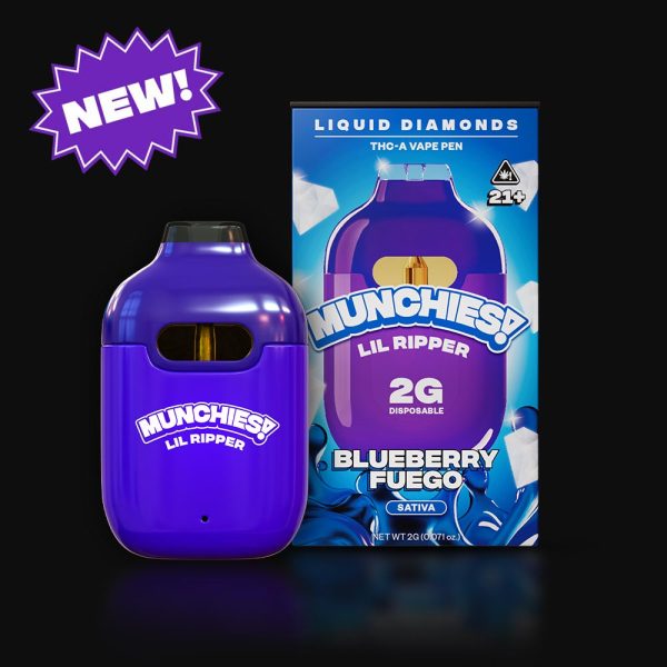 photo of delta munchies lil ripper THCA liquid diamond Vape Pens are 2g