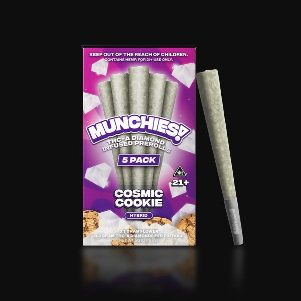 delta munchies prerolls 5pack cosmic cookie